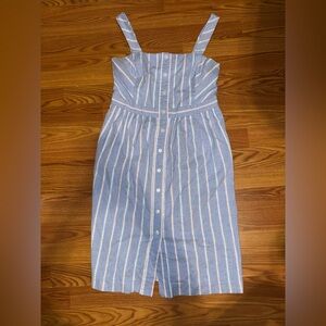 Draper James Blue and White Striped Mini Dress